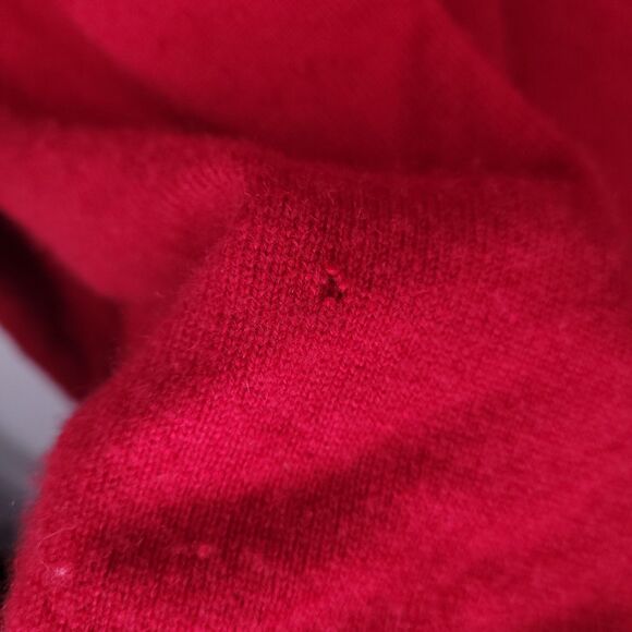 Alan Flusser Cashmere Sweater Mens Large Red V Neck - Picture 5 of 12